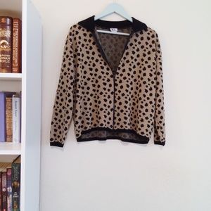 Vintage Print Oversized Fall Jacket